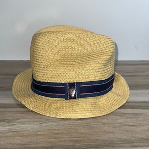 Dorfman Pacific Two-tone Straw Look Fedora - Brown / Natural